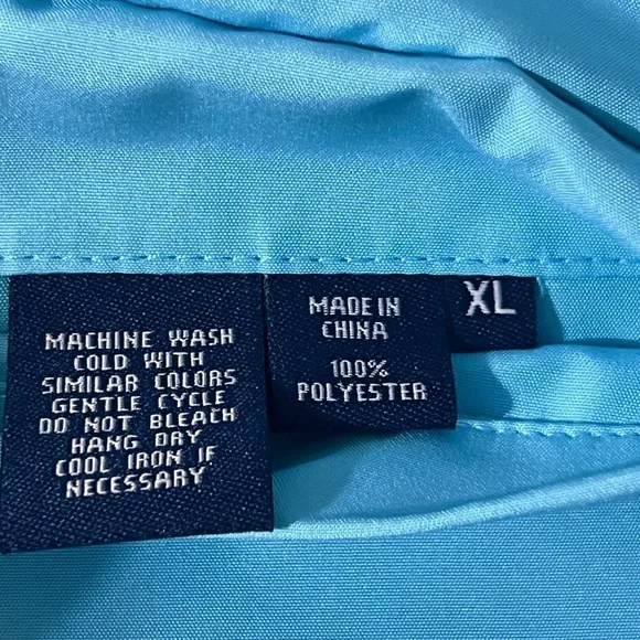 Chaps Womens Sz X-Large Reversible Hooded Neon Golf Rain Vest Nautical Sport - Picture 6 of 7